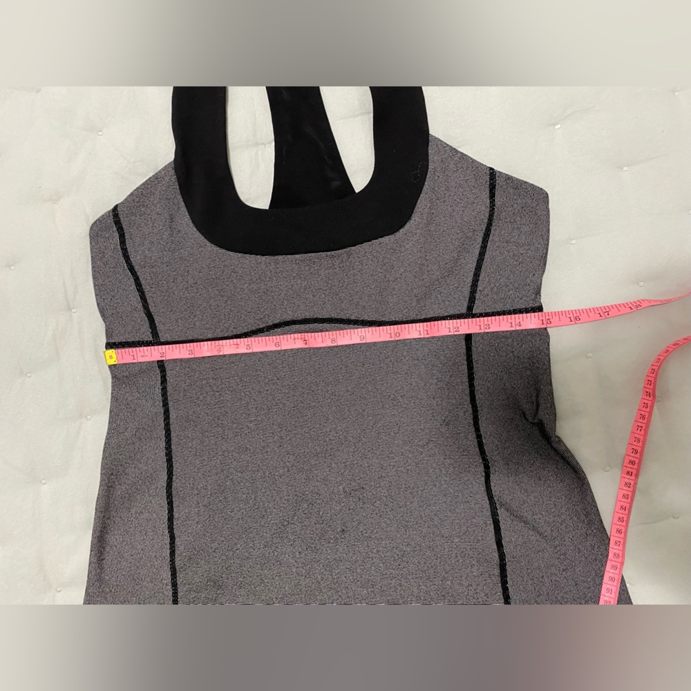 Gray and Black Lululemon athletic tank top - Picture 4 of 9